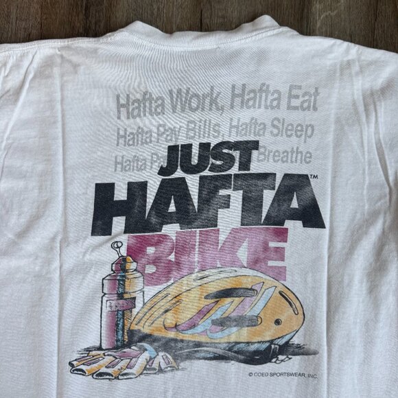 Vintage Hafta Bike Cycling T-Shirt - Single Stitch Large - Picture 5 of 5
